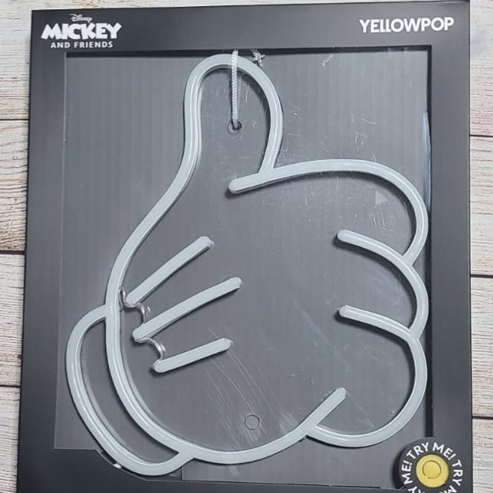 Disney Mickey and Friends Thumbs Up LED Neon Sign - NEW